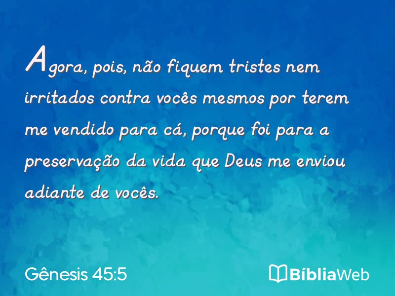 Gênesis 45:5 em imagem para compartilhar