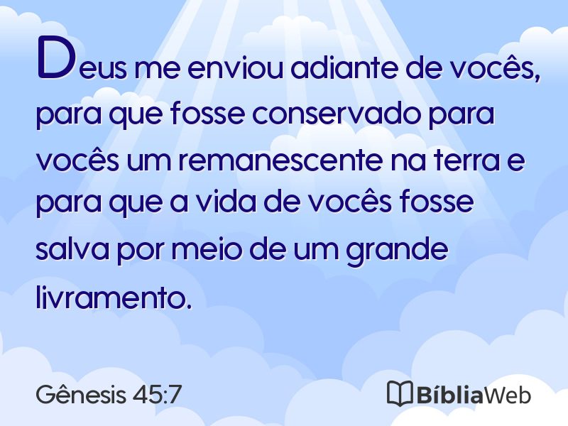 Gênesis 45:7 em imagem para compartilhar