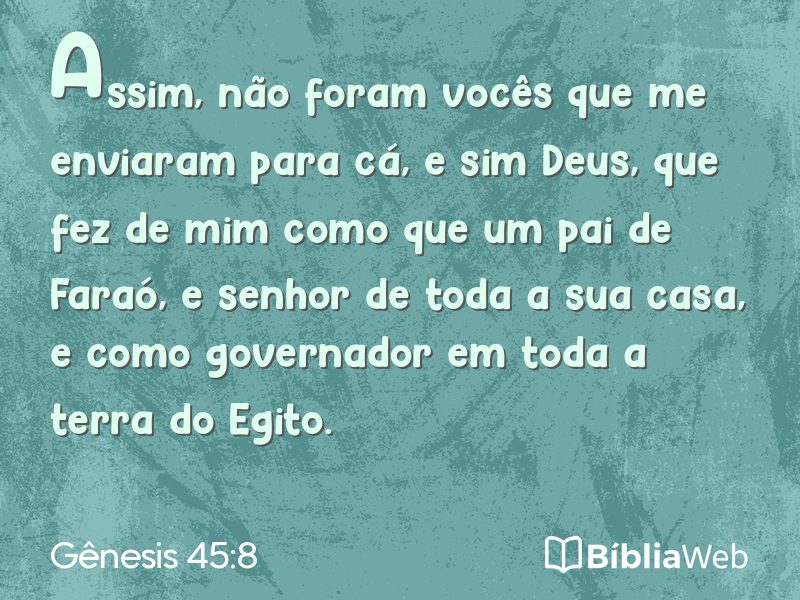 Gênesis 45:8 em imagem para compartilhar
