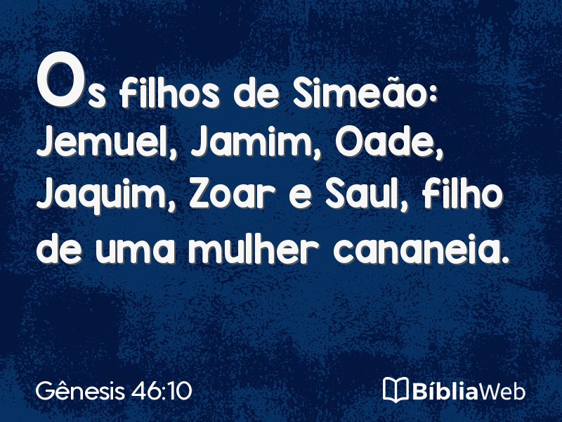 Gênesis 46:10 em imagem para compartilhar