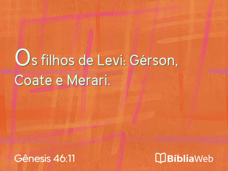 Gênesis 46:11 em imagem para compartilhar
