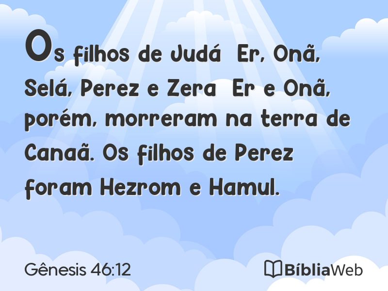 Gênesis 46:12 em imagem para compartilhar
