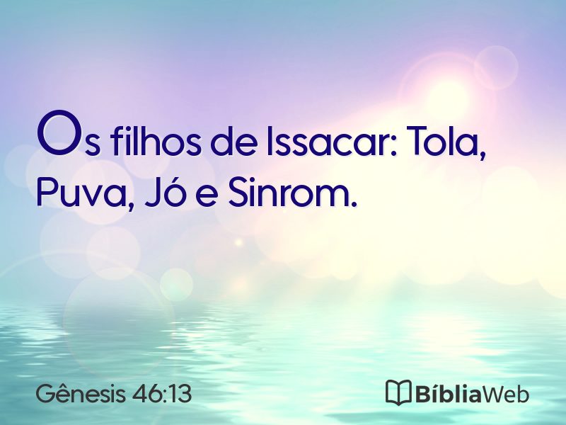Gênesis 46:13 em imagem para compartilhar
