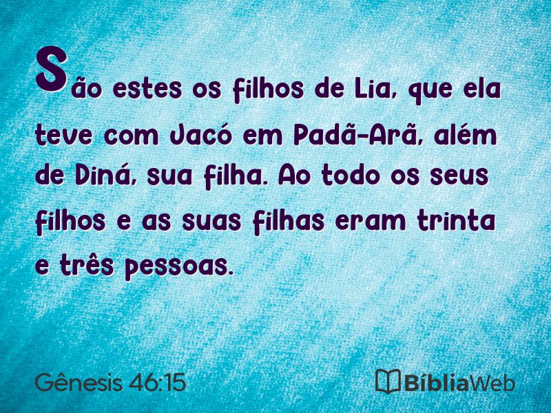Gênesis 46:15 em imagem para compartilhar
