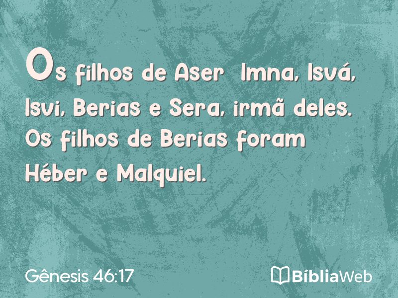 Gênesis 46:17 em imagem para compartilhar