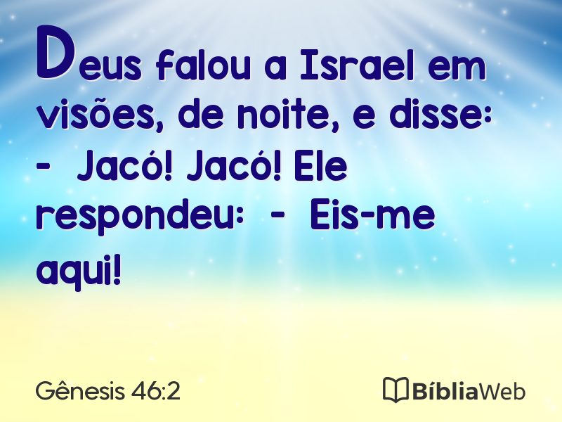 Gênesis 46:2 em imagem para compartilhar