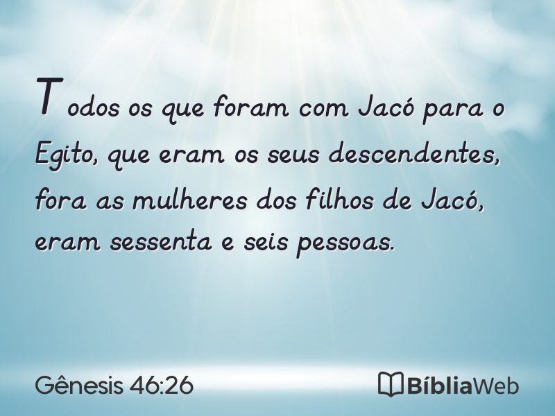 Gênesis 46:26 em imagem para compartilhar