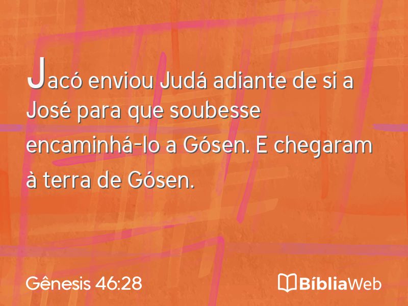 Gênesis 46:28 em imagem para compartilhar