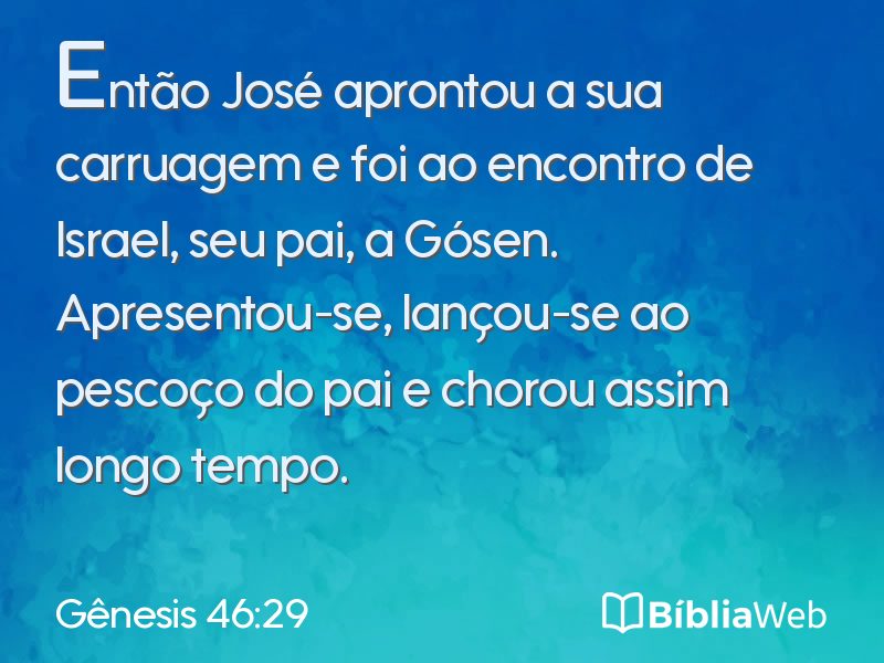 Gênesis 46:29 em imagem para compartilhar