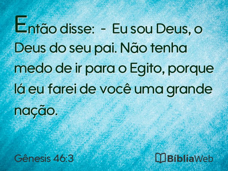 Gênesis 46:3 em imagem para compartilhar