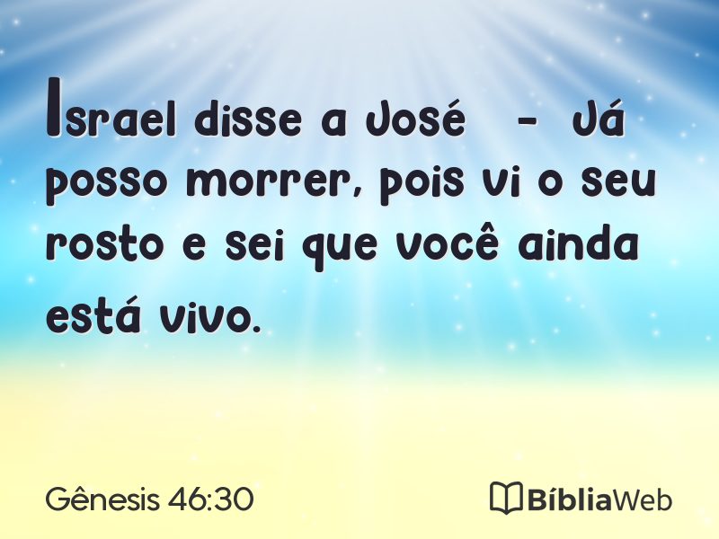 Gênesis 46:30 em imagem para compartilhar