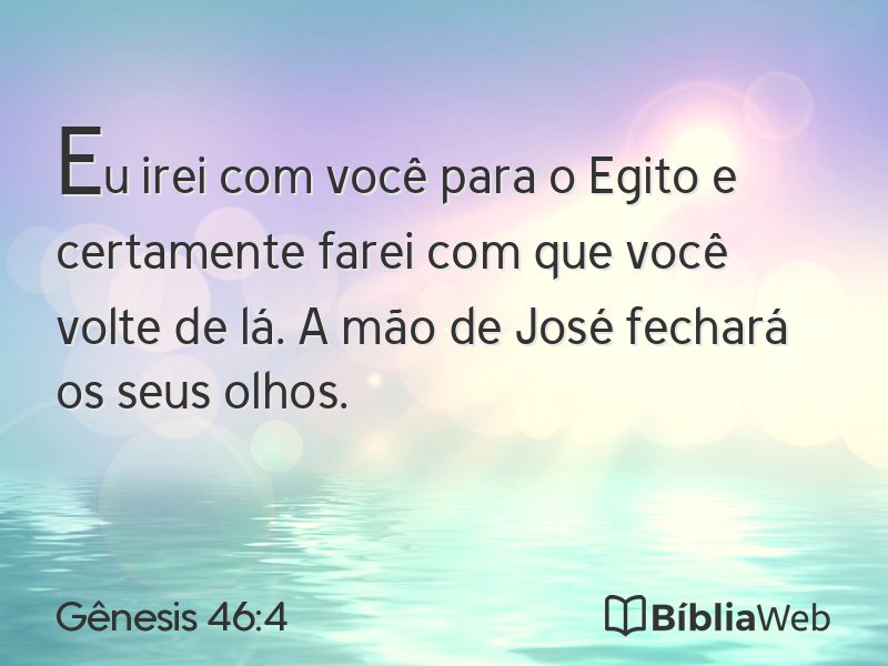 Gênesis 46:4 em imagem para compartilhar