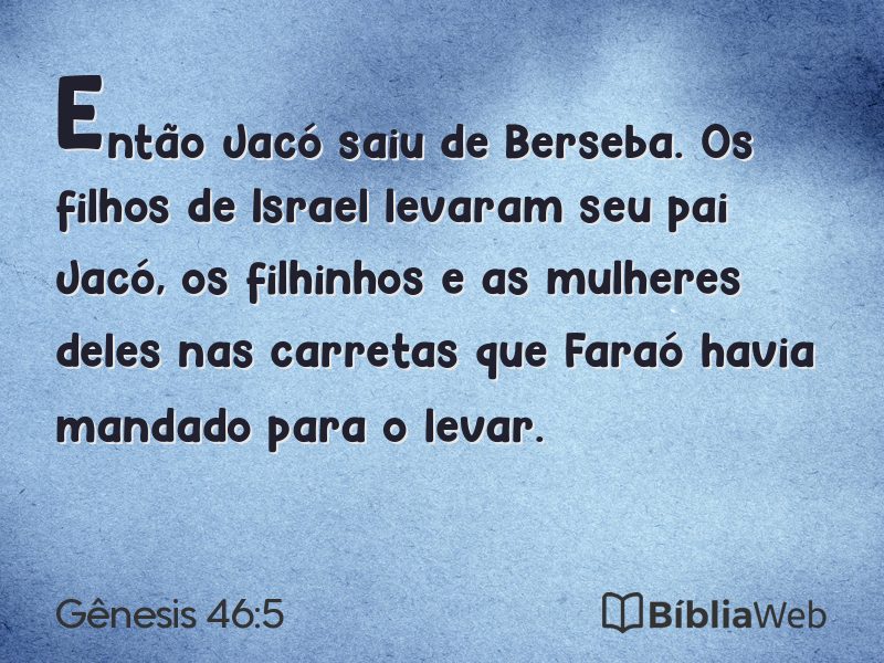 Gênesis 46:5 em imagem para compartilhar