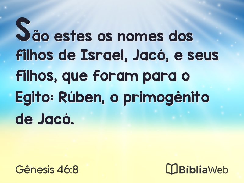 Gênesis 46:8 em imagem para compartilhar