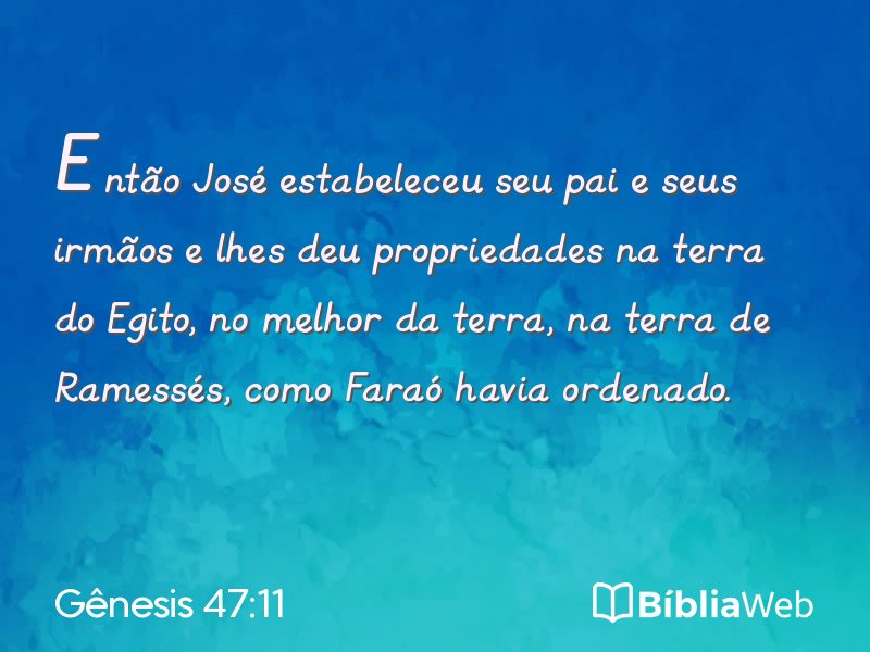 Gênesis 47:11 em imagem para compartilhar