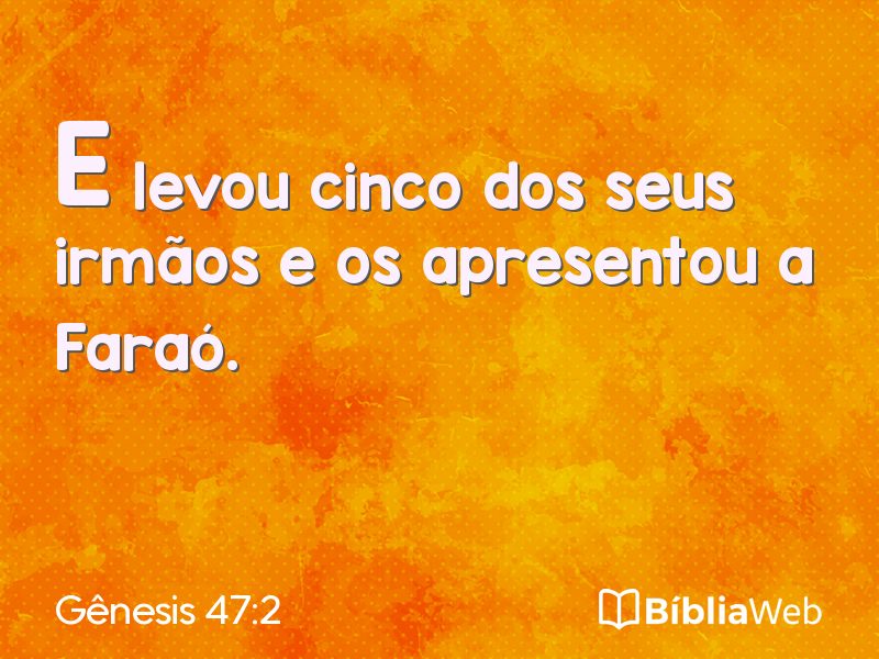 Gênesis 47:2 em imagem para compartilhar
