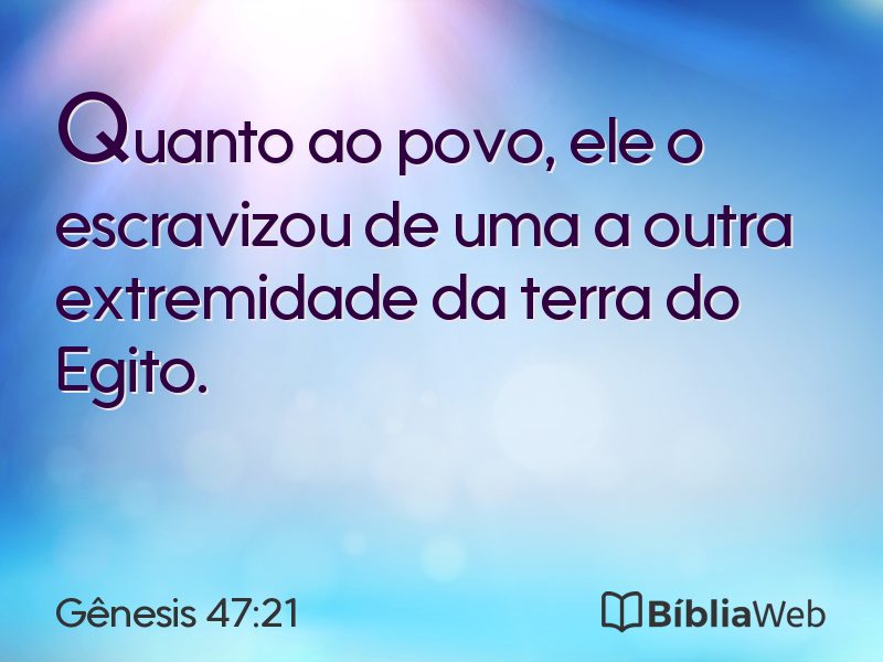 Gênesis 47:21 em imagem para compartilhar