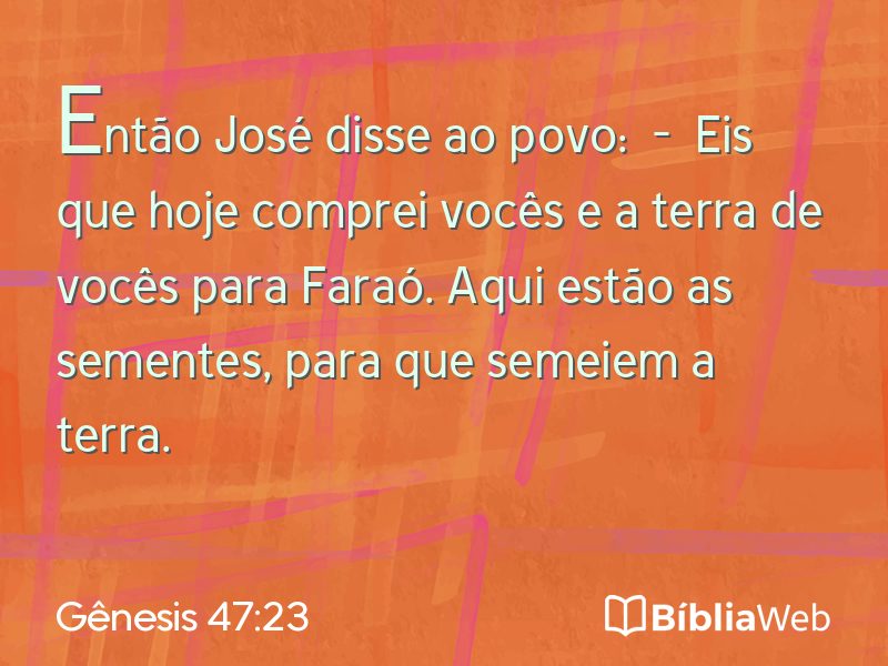 Gênesis 47:23 em imagem para compartilhar