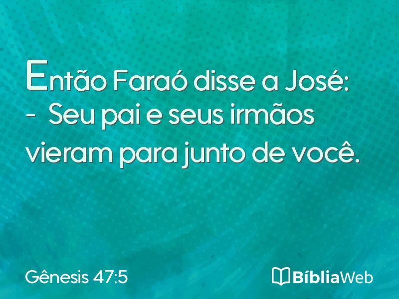 Gênesis 47:5 em imagem para compartilhar