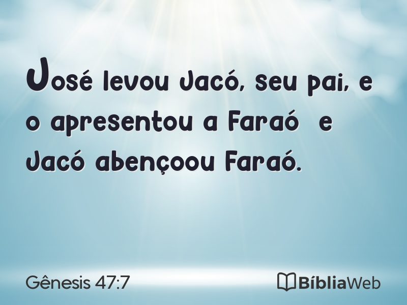 Gênesis 47:7 em imagem para compartilhar