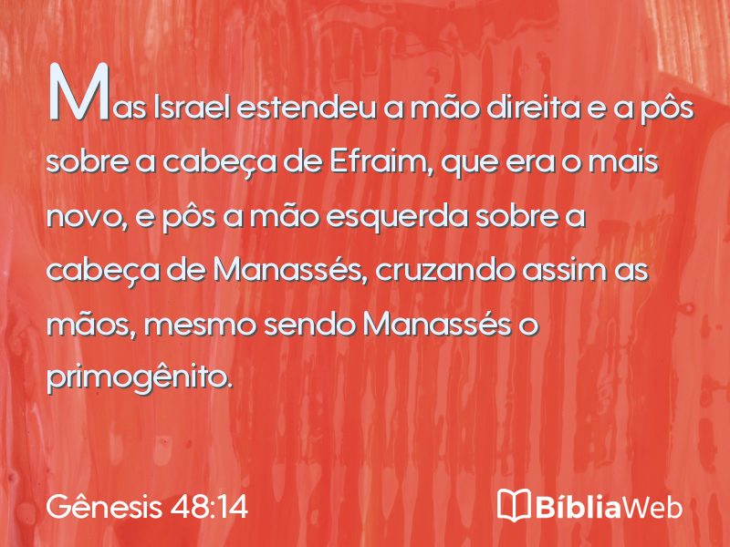 Gênesis 48:14 em imagem para compartilhar