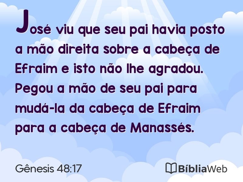 Gênesis 48:17 em imagem para compartilhar