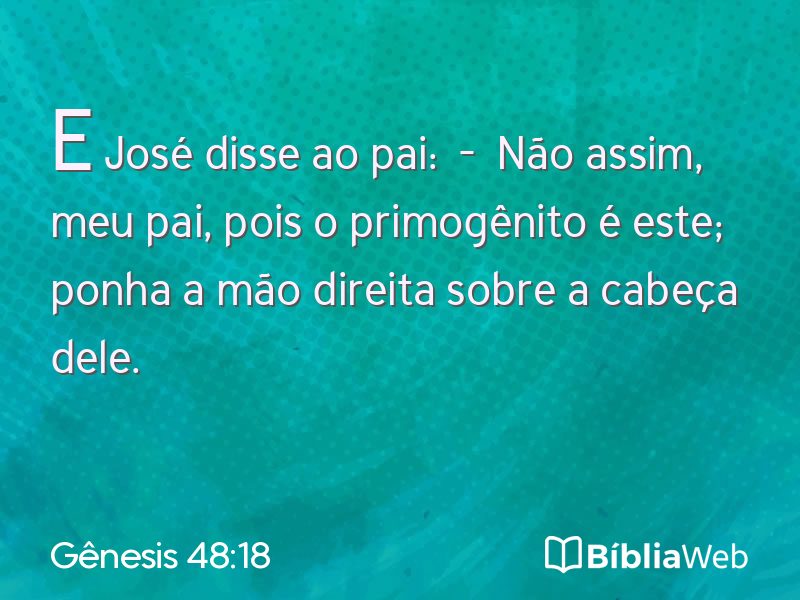 Gênesis 48:18 em imagem para compartilhar