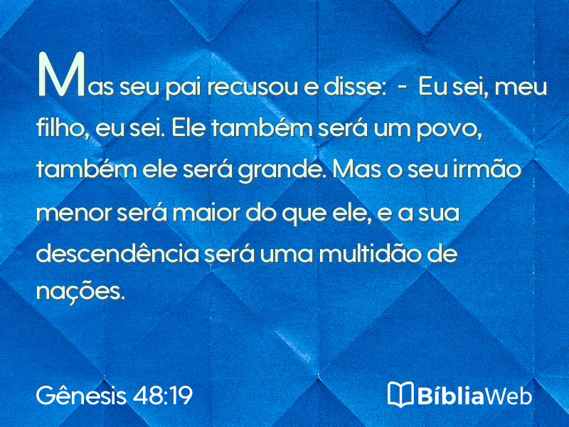 Gênesis 48:19 em imagem para compartilhar