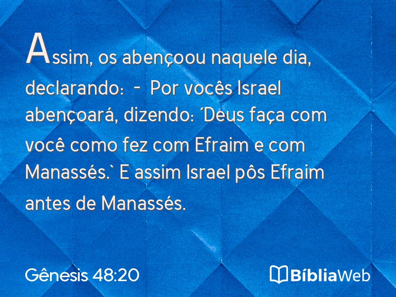 Gênesis 48:20 em imagem para compartilhar