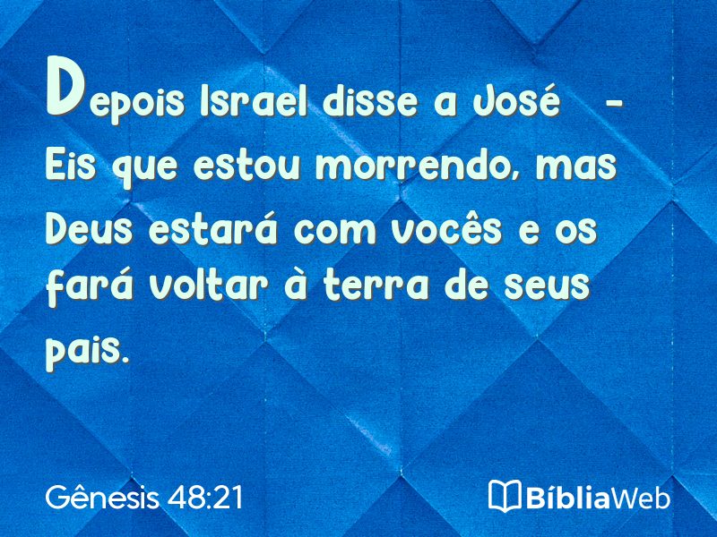 Gênesis 48:21 em imagem para compartilhar