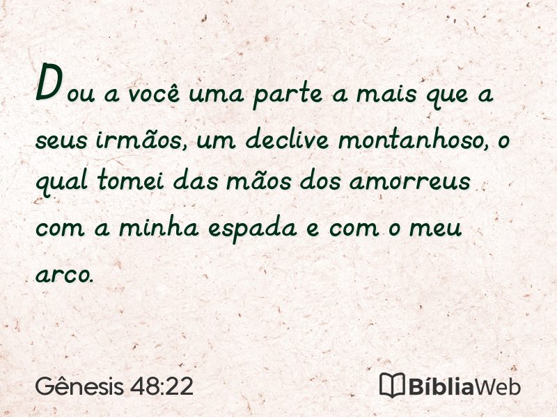 Gênesis 48:22 em imagem para compartilhar