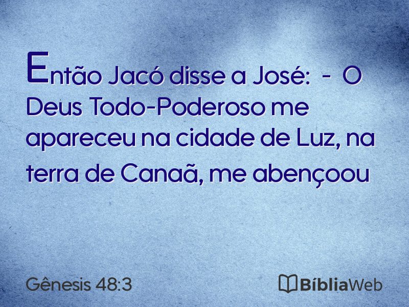 Gênesis 48:3 em imagem para compartilhar