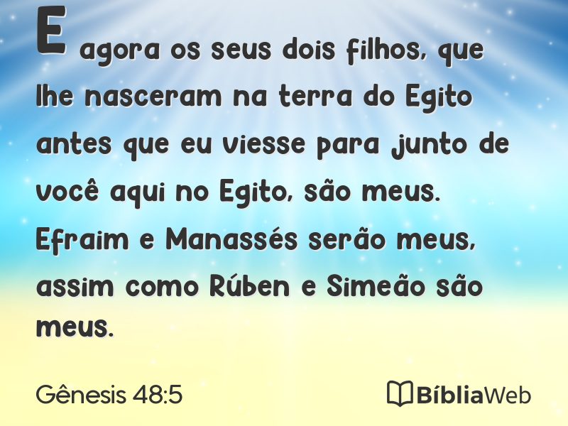 Gênesis 48:5 em imagem para compartilhar