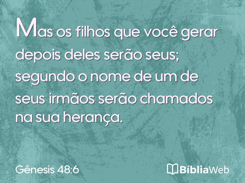Gênesis 48:6 em imagem para compartilhar