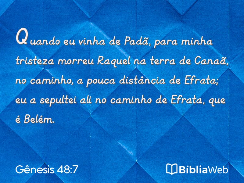 Gênesis 48:7 em imagem para compartilhar