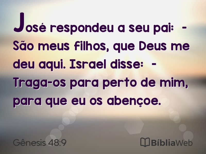 Gênesis 48:9 em imagem para compartilhar