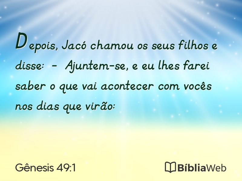 Gênesis 49:1 em imagem para compartilhar