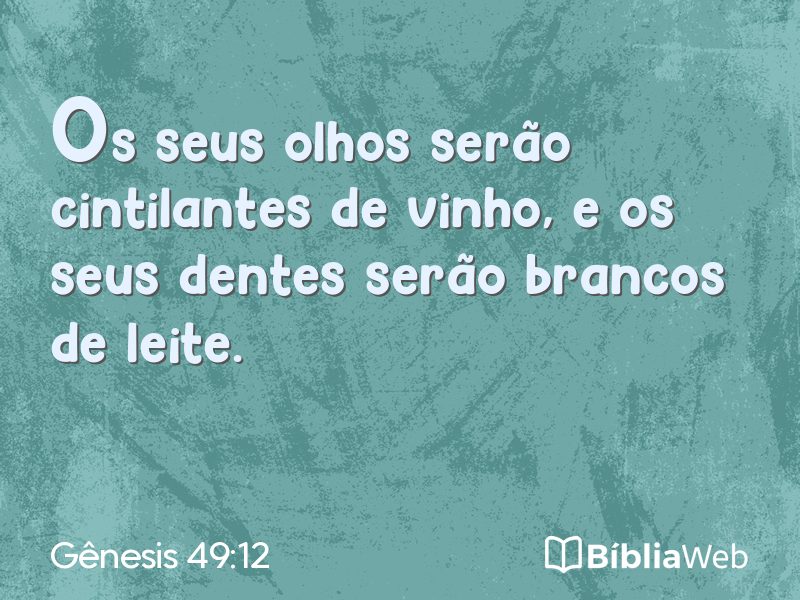 Gênesis 49:12 em imagem para compartilhar