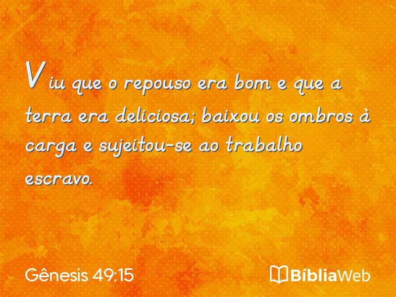 Gênesis 49:15 em imagem para compartilhar