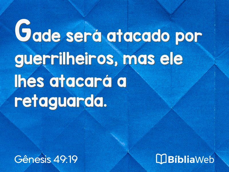 Gênesis 49:19 em imagem para compartilhar