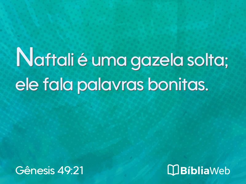Gênesis 49:21 em imagem para compartilhar