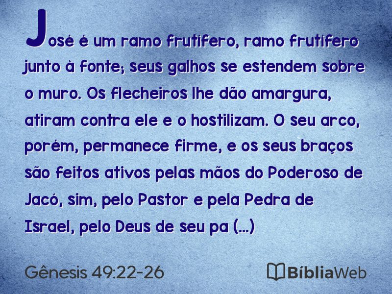 Gênesis 49:22-26 em imagem para compartilhar