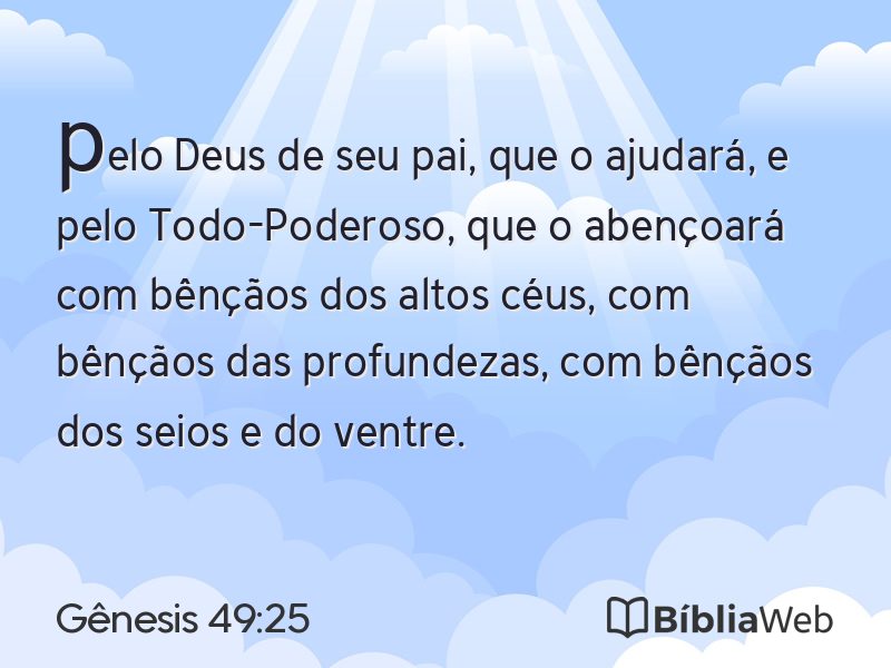 Gênesis 49:25 em imagem para compartilhar
