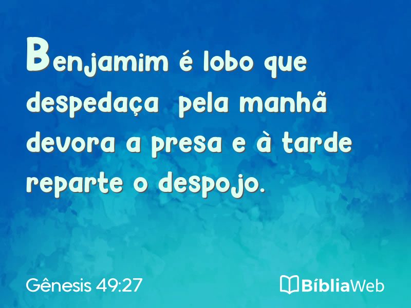 Gênesis 49:27 em imagem para compartilhar