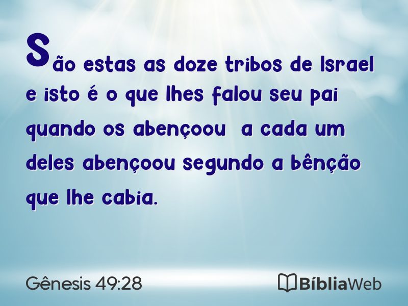 Gênesis 49:28 em imagem para compartilhar