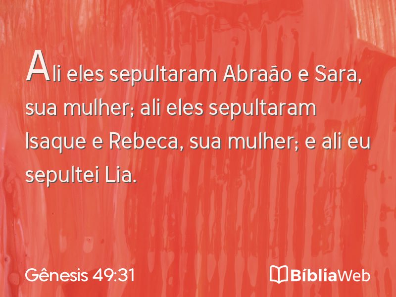 Gênesis 49:31 em imagem para compartilhar