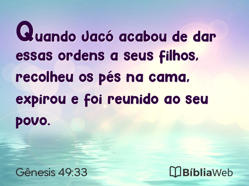 Gênesis 49:33 em imagem para compartilhar