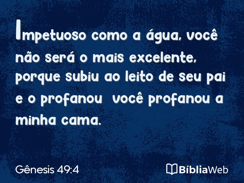Gênesis 49:4 em imagem para compartilhar