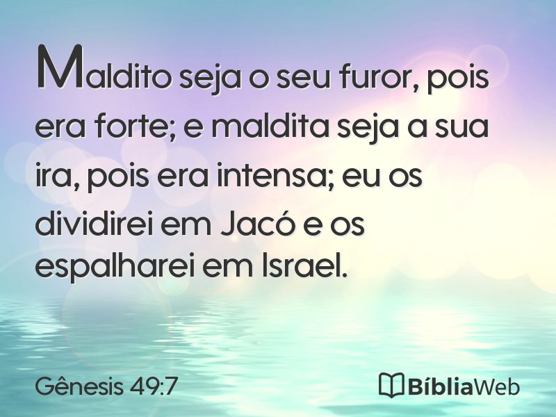 Gênesis 49:7 em imagem para compartilhar