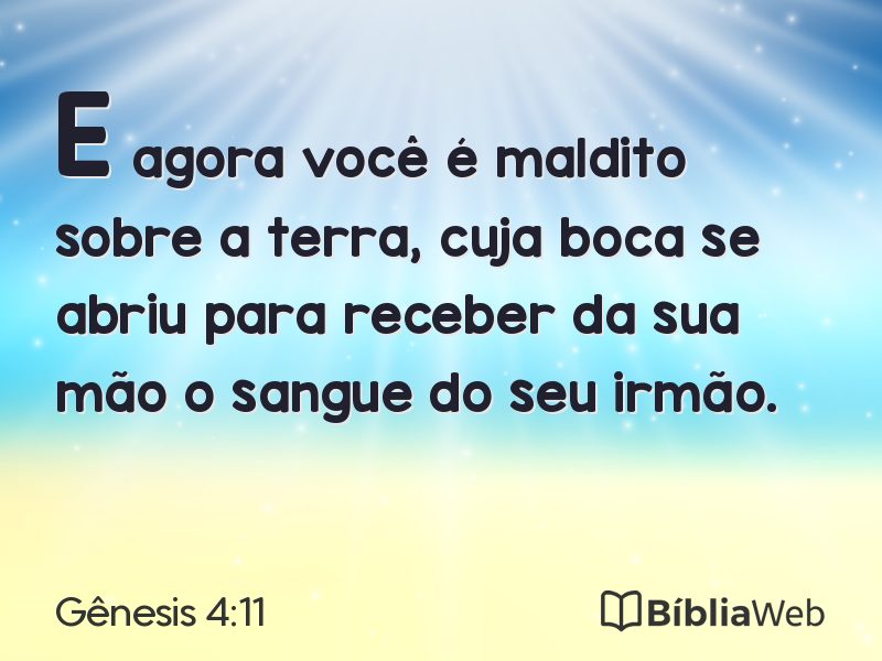 Gênesis 4:11 em imagem para compartilhar
